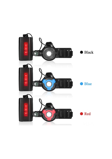 Tenfowee Siyah Göğüs Feneri 500 Lumen 90 Açı Regülasyonlu 3 Işık Modu Ipx5 Su Geçirmez Spor Kamerası Tutucu Ve Pusula İçeren Outdoor Aktivite Aleti Siyah