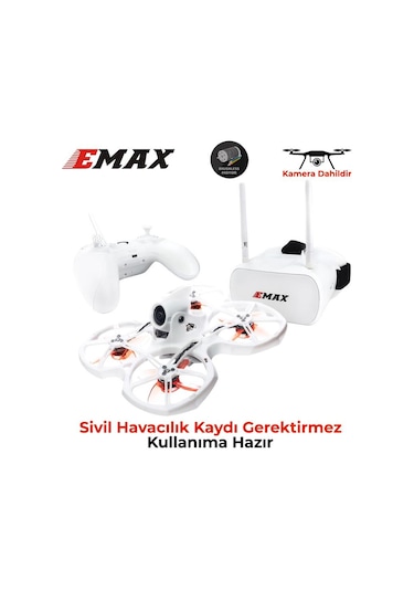Emax Tinyhawk Iı Rtf Kameralı Fpv Racing Drone W/uzaktan Kumanda+goggles Gözlük Kullanıma Hazır