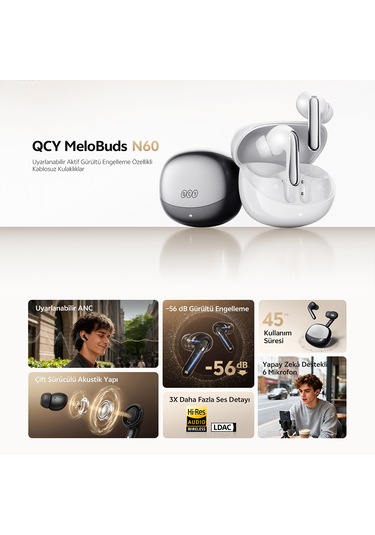 Qcy Melobuds N60 Bluetooth 6.0 Kulakiçi Kulaklık