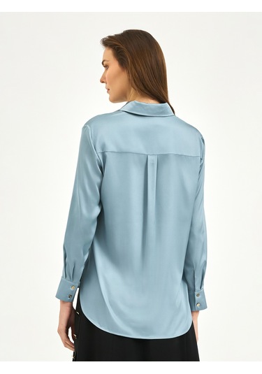 Karaca Kadın Regular Fıt Gömlek-mavi 12.25s.04.004 Mavi