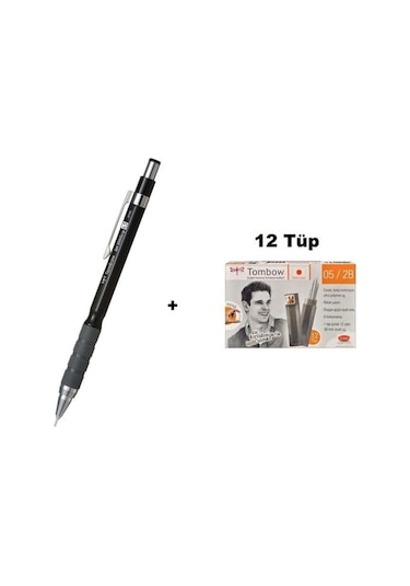 Tombow Uçlu Kalem Sh-300 Grip Siyah 0.5 Mm + 12 Tüp Tombow 0.5mm