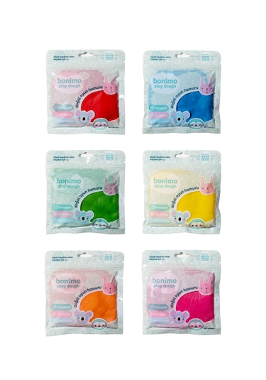 Doğal Oyun Hamuru 6'lı Kartuş Paket Set Eco-pack Refill 6 150gr