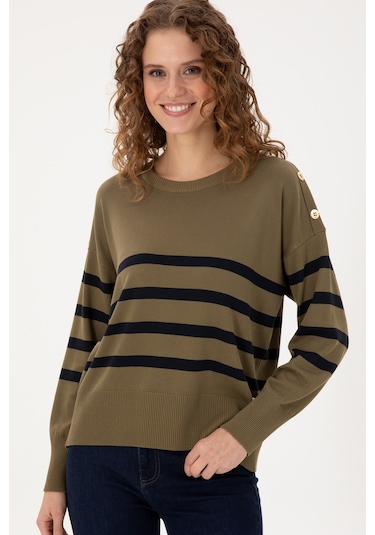 U.s. Polo Assn. Kadın Haki Kazak /triko 50297070-vr027 Haki