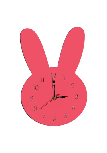 Homyl Sessiz Duvar Saati Oda Süslemeleri Çocuk Ev Ofis Pembe Pembe Çok Renkli