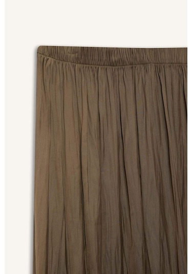 DeFacto A Kesim Saten Maxi Etek D2139AX25SPKH71 Haki