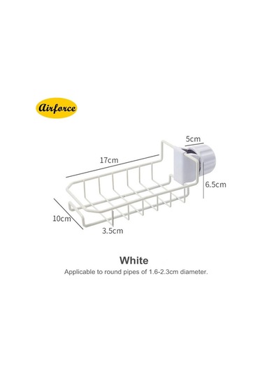 Sıcak Ev Mutfak Musluk Lavabo Sünger Asılı Musluk Depolama Tutucu Kurutma Drenaj Rafı Beyaz - Siyah