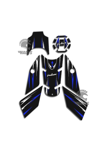 Hades Motosiklet Aksesuarları Bajaj Pulsar Ns200 Tank Pad Seti Mavi