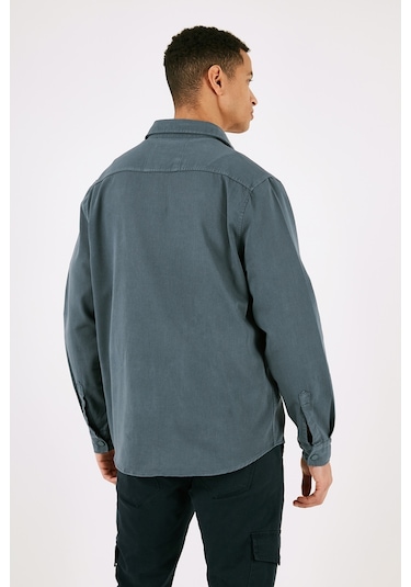 Buratti Pamuklu Regular Fit Çift Cepli Erkek Gömlek Cf24W116927 Indigo