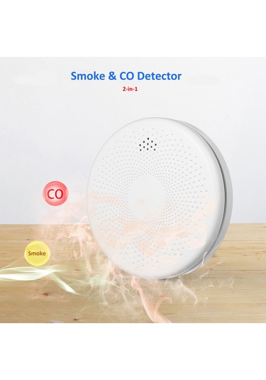 Aubyhe Tuya Wifi Akıllı Duman Ve Karbonmonoksit Alarmı, Uzaktan Kontrol Ve Yüksek Hassasiyet, Pil Hariç