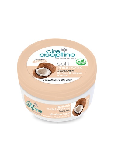 Cire Aseptine Soft Prebiyotik Hindistan Cevizi El Yüz Ve Vücut Kremi 30 Ml