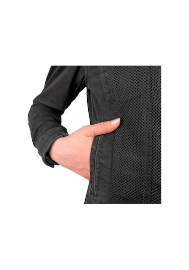 The Biker Jeans Grey Ice Korumalı File Motosiklet Kot Montu Kadın