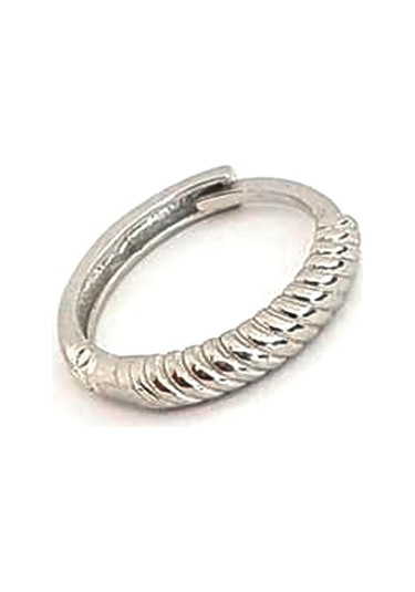 925 Ayar Gümüş Burgu Halka Tek Erkek Küpe 1.5 Cm Çap