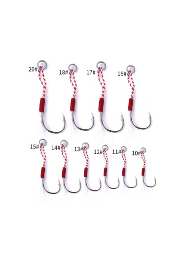 5pcs / Paket Hengjia 14 Bağlanmış Tel Demir Kanca Derin Deniz Balıkçılığı Kancası