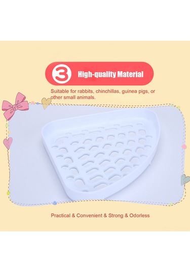Geeroyoo Yeşil Üçgen Küçük Hayvan Tuvalet Eğiticisi - Tavşan, Kobay, Chinchilla İçin Hijyenik Ve Kolay Temizlenebilir