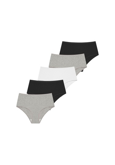 Likralı 5'li Kutu Premium Günlük Kullanıma Uygun Yüksek Bel Külot Berry G-007 A Resimdeki Renk