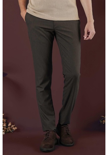 Efor P 1136 Slim Fit Kahve Klasik Pantolon Kahverengi