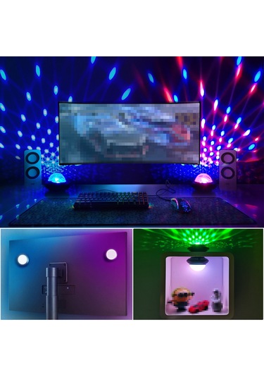 Springsun Usb Şarjlı 2'li 1 Arada Led Gece Lambası Ve Parti Işığı Diğer