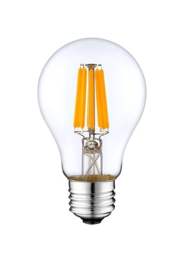 Şeffaf Cam A60 Rustik Led Filament Ampul 4w E27 Gün Işığı Vintage