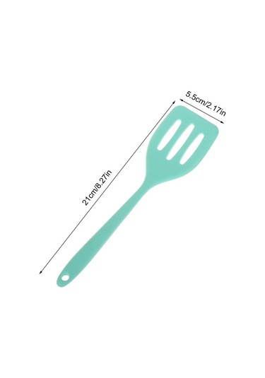 1 Adet Küçük Entegre Silikon Kızartma Küreği Pişirme Biftek Kızartma Küreği Mutfak Kızartma Yumurta Kızarmış Balık Küreği Pişirme Aracı Yeşil