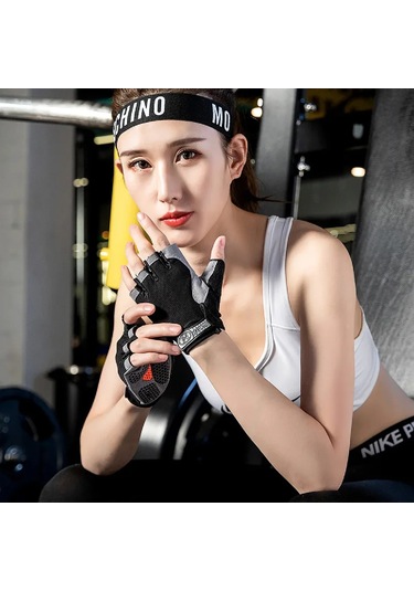 Weightlifti Spor Eldiven Spor Eğitimi Parmaksız Kadın Erkek S