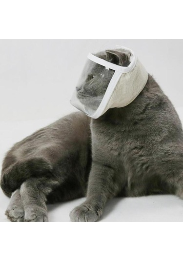 Homyl Şeffaf Kedi Yüz Maskesi Namlu Anti Isırık Küçük