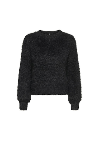 Only Onllulu Ls Rıb Short O-neck Cc Knt Siyah