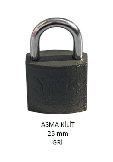Adilon Asma Kilit, 25 Mm Gri