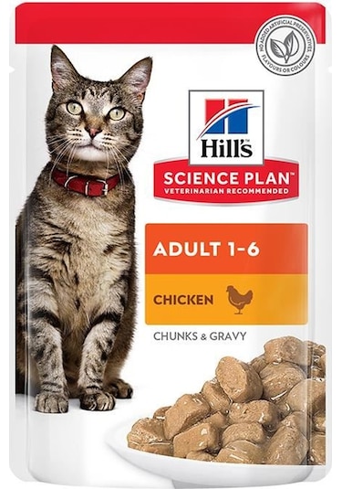Hill's Chunks In Gravy Tavuklu Pouch Yetişkin Kedi Maması 85 G