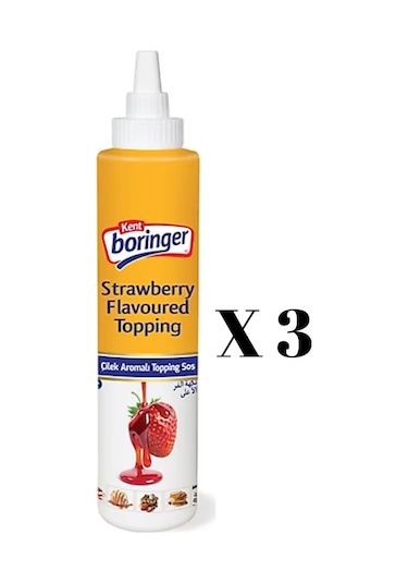 Kent Boringer Çilek Topping Sos 3 x 750 G