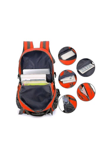 40l Büyük Su Geçirmez Sırt Çantası Kamp Yürüyüş Açık Hava Seyahat Sırt Çantası C Qd Mavi Çok Renkli