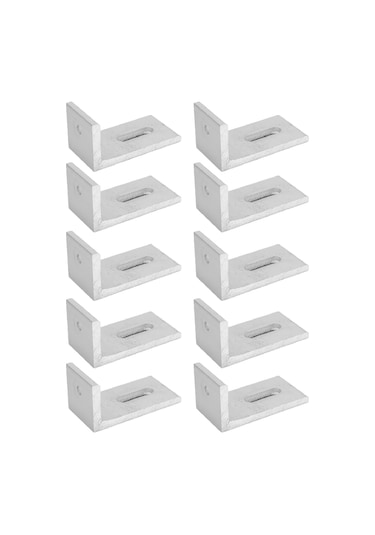 Yaozixa 10 Adet Aluminyum L Ayak Güneş Paneli Braketi - Fosforik Sistemler İçin Çatı Montajı, Dayanıklı Ve Kolay Kurulum