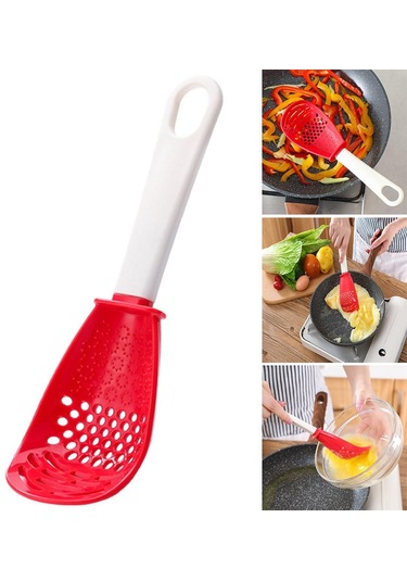 Suntek Pişirme Spatula Gereçler Isıya Dayanıklı Kırmızı Kırmızı Çok Renkli
