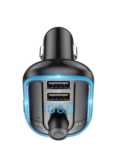 Singree "çift Usb Şarjlı Bluetooth 5.0 Araç Fm Vericisi - Mp3 Çalar, Tf Kart/u Disk Desteği, Led Ekranlı Kablosuz Radyo Modülatörü" 110 Karakter