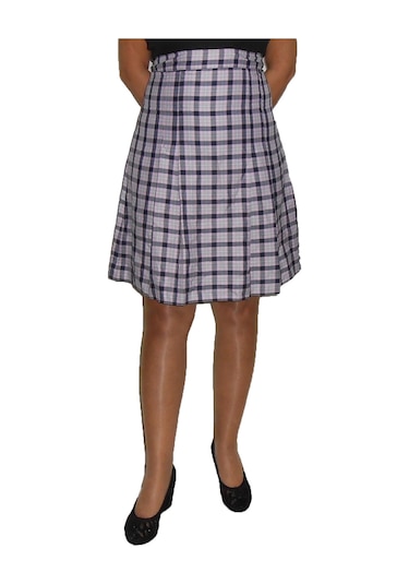 Pembe-siyah Ekoseli Etek Art.5 Çok Renkli