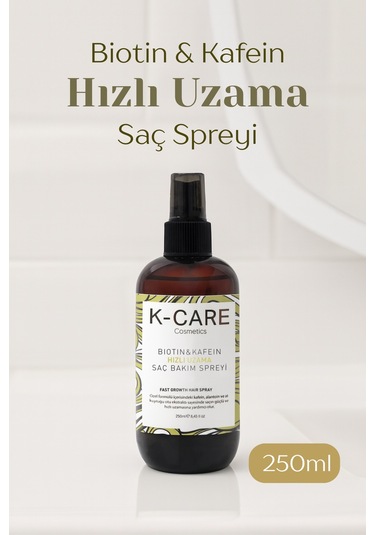K K-care Cosmetics Hızlı Uzamaya Yardımcı Biotin & Kafein Saç Spreyi 250 ML