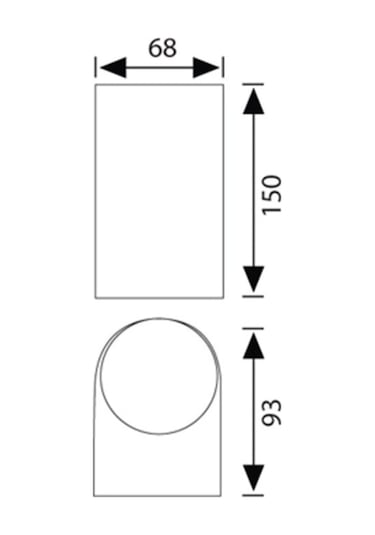 Dış Mekan Çift Yönlü Aplık Ip44 Ampul Dahil Antrasit