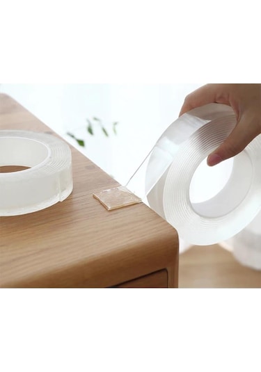 Geseus Nano Çift Taraflı Yıkanıp Tekrar Kullanılabilir Şeffaf Ban