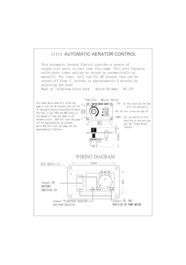 Aeratör Swıtch, Livar Pompası Zamanlayıcı, Havalandırıcı Zamanlayıcı, Lıvewell 12v