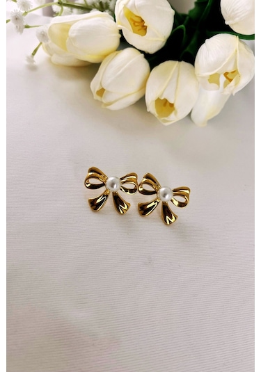 Fiyonk Model Gold Küpe Çok Renkli