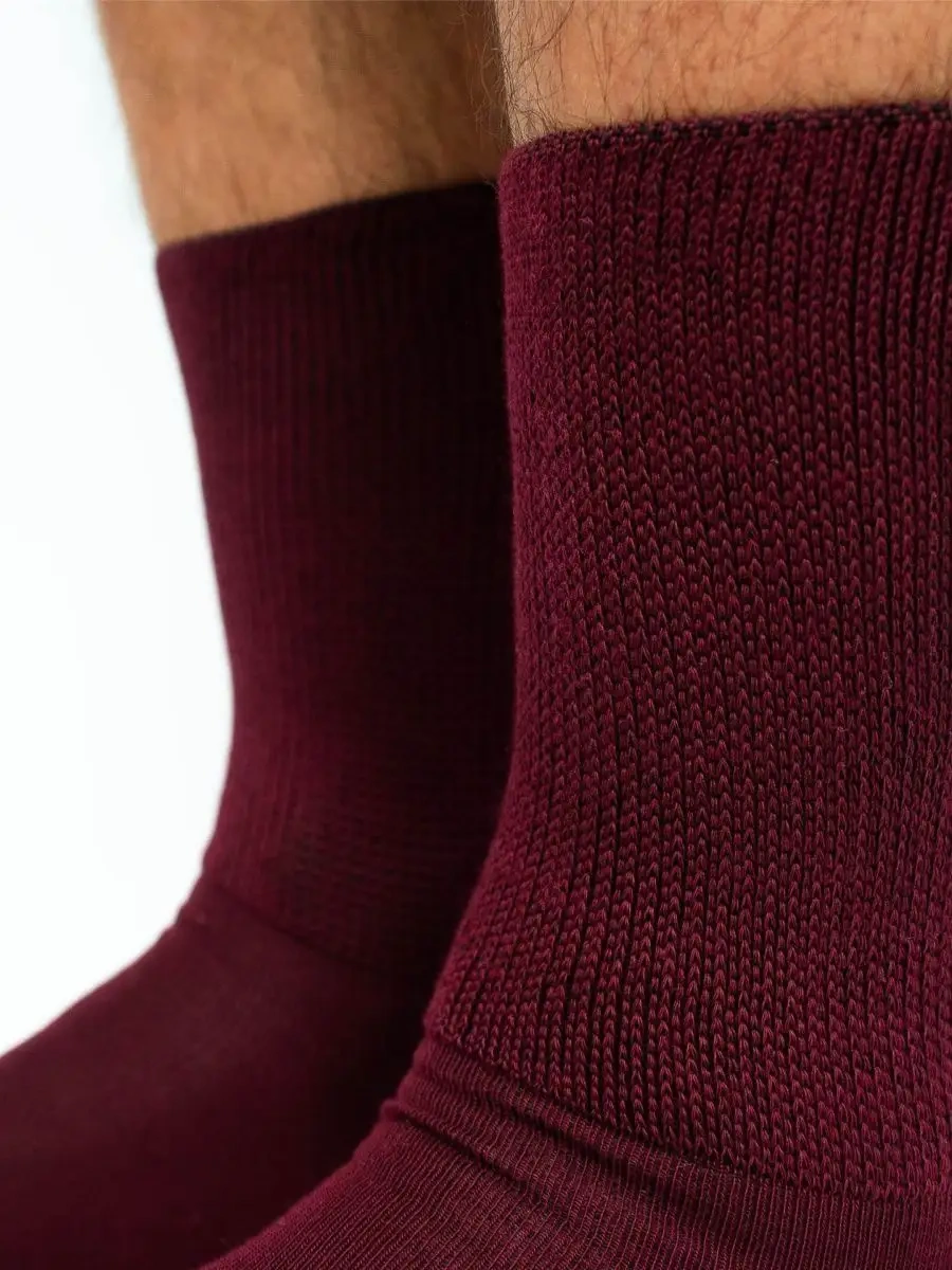 Ceboksarskıj Trıkotaz Tıbbi Çoraplar, Lastiksiz, 2 Çift 114763043 Bordo