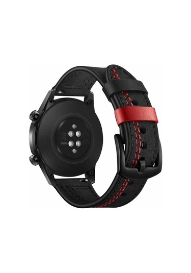 Huawei Watch Gt 3 46mm Uyumlu Krd-19 Deri Ucy Kordon-yeşil