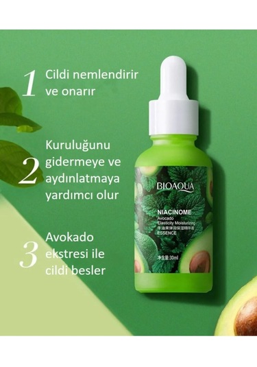 Bioaqua Niacinome Avokado Özlü Nemlendirici Sıkılaştırıcı ve Aydınlatıcı Serum 30 ML
