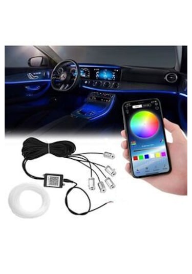 Car Cold Light Line Araç İçi Ambiyans Aydınlatma Beyaz