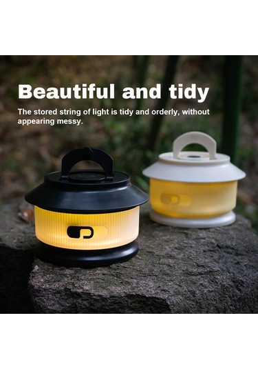 Jeemson Siyah 20m Led Işık Süpürgesi, Kamp Ve Partiler İçin Dekoratif Ve Aydınlatıcı, Abs+silikon Malzeme, Kolay Saklanabilir Siyah