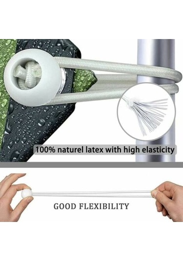 75 Adet Elastik Kordon Ve Top Sandow Seti - Çadır, Afiş Ve Brandaları Bağlamak İçin Mükemmel