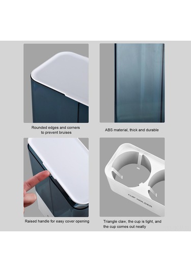 Qingmipy Duvar Montlu Otomatik Bardak Alıcı - Tek Kullanımlık Bardak Rafı, Ev İçin Pratik Su Bardak Tutucu, Beyaz Diğer