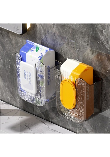 Şeffaf Gri Duvara Monte Mendil Kutusu, Deliksiz A