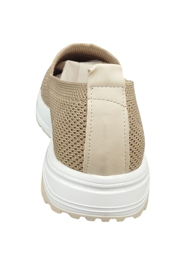 Ventes 88705z Ortopedik Triko Bağcıksız Kadın Günlük Sneaker Ayakkabı Nut Ten