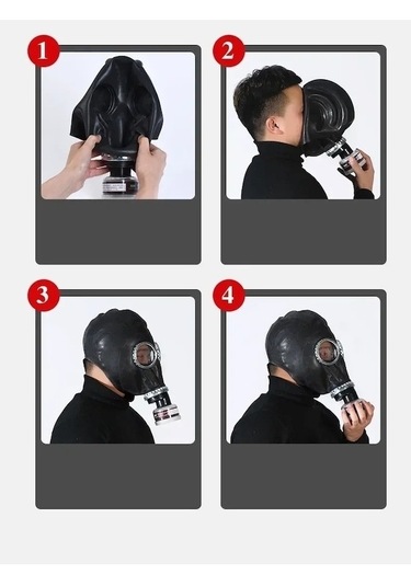 Trendooze Yeni 64 Tipi Siyah Gaz Tam Maske, Kolay Boyama