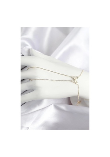 Pirinç Zirkon Taşlı Kelebek Model Gold Renk Şahmeran - Tj-sn717 Çok Renkli